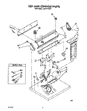 TOP AND CONSOLE, LIT/OPTIONAL Diagram and Parts List for LG6151XSW1  Whirlpool Dryer
