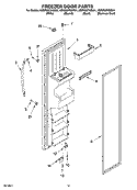 FREEZER DOOR PARTS Diagram and Parts List for KSRP22FNBL01  KitchenAid Refrigerator