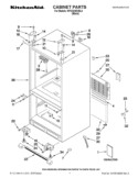 CABINET PARTS Diagram and Parts List for KFCO22EVBL4  KitchenAid Refrigerator