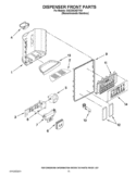 DISPENSER FRONT PARTS Diagram and Parts List for GSC25C4EYY01  Whirlpool Refrigerator