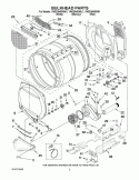 BULKHEAD PARTS Diagram and Parts List for YWED9450WL1  Whirlpool Dryer