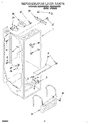 REFRIGERATOR LINER Diagram and Parts List for RS25AWXEN01  Roper Refrigerator