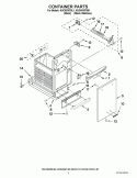 CONTAINER PARTS Diagram and Parts List for KUCK03ITBS1  KitchenAid Trash Compactor