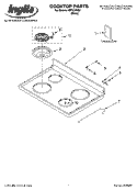 COOKTOP PARTS Diagram and Parts List for IEP314RQ2  Inglis Range