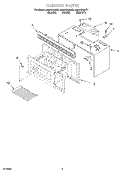 CABINET Diagram and Parts List for MH6151XHQ1  Whirlpool Microwave