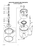 AGITATOR, BASKET AND TUB Diagram and Parts List for LA9680XWF1  Whirlpool Washer