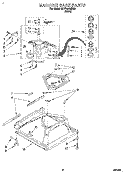 MACHINE BASE Diagram and Parts List for 6LSP8255BW2  Whirlpool Washer