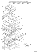 REFRIGERATOR SHELF Diagram and Parts List for GD25DFXFB02  Whirlpool Refrigerator