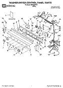 WASHER/DRYER CONTROL PANEL PARTS Diagram and Parts List for MGT3800TW1  Maytag Washer Dryer Combo