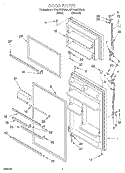 DOOR Diagram and Parts List for 9ET18NKXFN00  Whirlpool Refrigerator