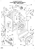 CABINET Diagram and Parts List for CG2951XYW2  Whirlpool Dryer