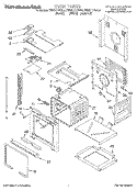 OVEN Diagram and Parts List for KEBS177DWH4  KitchenAid Wall Oven