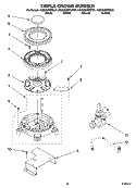 TRIPLE CROWN BURNER Diagram and Parts List for KGSA906PBL01  KitchenAid Range