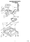 MACHINE BASE PARTS Diagram and Parts List for GSW9650LW0  Whirlpool Washer
