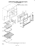 UPPER OVEN DOOR AND UNIT Diagram and Parts List for RE953PXKT1  Whirlpool Range