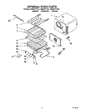 INTERNAL OVEN Diagram and Parts List for KEBS277YWH1  KitchenAid Wall Oven