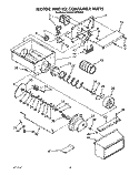 MOTOR AND ICE CONTAINER Diagram and Parts List for KSRS27QWWH00  KitchenAid Refrigerator