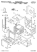 OVEN PARTS Diagram and Parts List for KEBC101KBL06  KitchenAid Wall Oven
