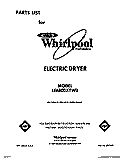 SECTION Diagram and Parts List for LE6800XTG0  Whirlpool Dryer