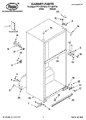 CABINET PARTS Diagram and Parts List for RT21LMXKQ09  Roper Refrigerator