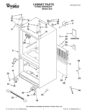 CABINET PARTS Diagram and Parts List for G20EFSB23S10  Whirlpool Refrigerator