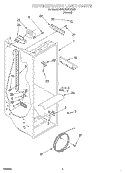 REFRIGERATOR LINER Diagram and Parts List for 4YED22PQFN02  Whirlpool Refrigerator