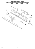 CONTROL PANEL PARTS, OPTIONAL PARTS Diagram and Parts List for KGRK806PBL00  KitchenAid Range