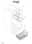 LINER PARTS Diagram and Parts List for EV200FZRQ03  Whirlpool Freezer
