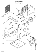 UNIT Diagram and Parts List for ET9CHKXKB00  Whirlpool Refrigerator