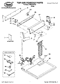 TOP AND CONSOLE PARTS Diagram and Parts List for YRED4300TQ0  Roper Dryer