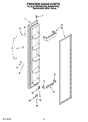 Part Location Diagram of 2321218AP Whirlpool Bracket, Door Stop