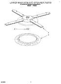 LOWER WASHARM AND STRAINER Diagram and Parts List for KUDP230BWH0  KitchenAid Dishwasher