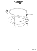 HEATER PARTS Diagram and Parts List for RUD8050SD2  Roper Dishwasher