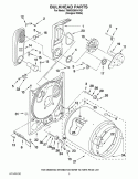 BULKHEAD PARTS Diagram and Parts List for 7MWGD9014YQ1  Whirlpool Dryer