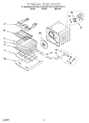 INTERNAL OVEN Diagram and Parts List for KEBS207DBL11  KitchenAid Wall Oven