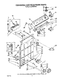 CONTROLS AND REAR PANEL Diagram and Parts List for 4LA9300XTG1  Whirlpool Washer