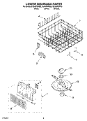 LOWER DISHRACK Diagram and Parts List for DU940PWKB0  Whirlpool Dishwasher
