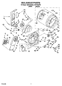BULKHEAD PARTS, OPTIONAL PARTS (NOT INCLUDED) Diagram and Parts List for WED5500ST0  Whirlpool Dryer
