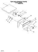 TOP AND CONSOLE PARTS, OPTIONAL PARTS (NOT INCLUDED) Diagram and Parts List for LDR3822PQ1  Whirlpool Dryer