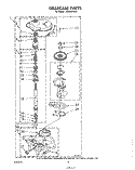 GEARCASE Diagram and Parts List for LA5380XSW1  Whirlpool Washer