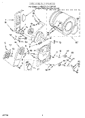 SECTION Diagram and Parts List for LER4634EQ1  Whirlpool Dryer