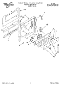 CONTROL PANEL Diagram and Parts List for SF367PEYQ9  Whirlpool Range