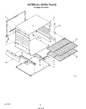 INTERNAL OVEN Diagram and Parts List for SF0140SRW1  Whirlpool Range