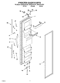FREEZER DOOR PARTS Diagram and Parts List for GD5SHGXLT01  Whirlpool Refrigerator