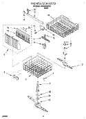 DISHRACK, LIT/OPTIONAL Diagram and Parts List for DU930QWDB2  Whirlpool Dishwasher