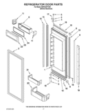 REFRIGERATOR DOOR PARTS Diagram and Parts List for KBFO42FTX06  KitchenAid Refrigerator