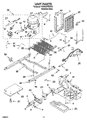 UNIT PARTS Diagram and Parts List for KSRB22FRBX00  KitchenAid Refrigerator