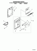DISPENSER PARTS, OPTIONAL PARTS Diagram and Parts List for GR2SHWXVS01  Whirlpool Refrigerator