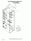 REFRIGERATOR LINER PARTS Diagram and Parts List for KSRS22MWMS00  KitchenAid Refrigerator