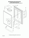 REFRIGERATOR DOOR PARTS Diagram and Parts List for KBLS22EVMS2  KitchenAid Refrigerator